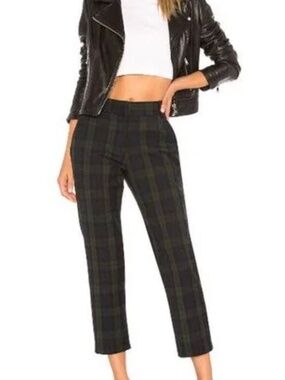 Velvet by Graham & Spencer Brenley Black Watch Plaid Tartan Stretch Pants SZ 4